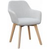 Tempo Kondela Dizajnové kreslo svetlosivá/buk, CLORIN NEW Tempo Kondela Dizajnové kreslo svetlosivá/buk, CLORIN NEW