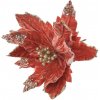 POINSETIA (vianočná ruža) zamat KORÁLOVO-ZLATÁ 28cm POINSETIA (vianočná ruža) zamat KORÁLOVO-ZLATÁ 28cm
