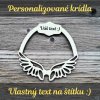 Drevené krídla so štítkom Drevené krídla so štítkom