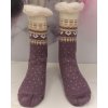 Dámske zateplené termo fialové ponožky HEART Dámske zateplené termo fialové ponožky HEART