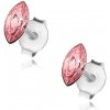 Šperky eshop - Strieborné náušnice 925, ružové zrnko, Swarovského krištáľ, puzetky I39.08 Šperky eshop - Strieborné náušnice 925, ružové zrnko, Swarovského krištáľ, puzetky I39.08