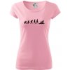 Evolúcia veslovanie 1 človek - Dámske tričko Pure - 2XL ( Ružová ) Evolúcia veslovanie 1 človek - Dámske tričko Pure - 2XL ( Ružová )
