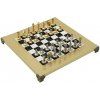 Manopoulos Luxusní kovové šachy Staunton s antickými rohy a mosaznou deskou 28x28 cm - Outlet Manopoulos Luxusní kovové šachy Staunton s antickými rohy a mosaznou deskou 28x28 cm - Outlet
