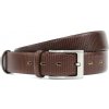 Hnedý spoločenský kožený pánsky opasok s razbou Morley 100 cm Hnedý spoločenský kožený pánsky opasok s razbou Morley 100 cm