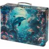BAAGL Skladací školský kufrík Delfín s kovaním BAAGL Skladací školský kufrík Delfín s kovaním