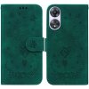 Peňaženkové kožené puzdro Butterfly Rose na Oppo A58 5G - Zelená Peňaženkové kožené puzdro Butterfly Rose na Oppo A58 5G - Zelená