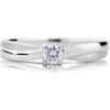 Cutie Diamonds Luxusné zásnubný prsteň z bieleho zlata s briliantom DZ6817-1906-00-X-2 62 mm Cutie Diamonds Luxusné zásnubný prsteň z bieleho zlata s briliantom DZ6817-1906-00-X-2 62 mm
