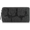 Paolo Peruzzi Dámska kožená peňaženka s kvetmi RFID | čierna T-115-HBL Paolo Peruzzi Dámska kožená peňaženka s kvetmi RFID | čierna T-115-HBL