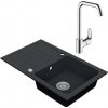 Granitový drez Vima s batériou Hansgrohe Focus 480x780 mm antracit Granitový drez Vima s batériou Hansgrohe Focus 480x780 mm antracit