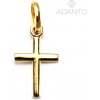Adanito BRP0235G Zlatý prívesok krížik