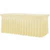 TENTino Elastický poťah SKIRTING na skladací stôl 180-183x76 cm VIAC FARIEB Farba obrusu: KRÉMOVÁ / IVORY TENTino Elastický poťah SKIRTING na skladací stôl 180-183x76 cm VIAC FARIEB Farba obrusu: KRÉMOVÁ / IVORY