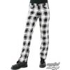 Black Pistol nohavice gotickýTartan Pants Black-white