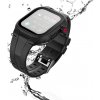 AppleMix Kryt / puzdro SHELLBOX pre Apple Watch 44 mm SE / SE (2022) / 6 / 5 / 4 - celé telo + remienok - vodotesné - čierne AppleMix Kryt / puzdro SHELLBOX pre Apple Watch 44 mm SE / SE (2022) / 6 / 5 / 4 - celé telo + remienok - vodotesné - čierne