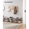 SONGMICS Sada 2 skladacích kovových botníkov na 12–15 párov topánok 92 x 54 x 30 cm čierna SONGMICS Sada 2 skladacích kovových botníkov na 12–15 párov topánok 92 x 54 x 30 cm čierna