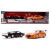 Autíčka Toyota Supra a Dodge Charger 1970 Fast & Furious Twin Pack Jada kovové s otvárateľnými dverami dĺžka 12 cm 1:32 Autíčka Toyota Supra a Dodge Charger 1970 Fast & Furious Twin Pack Jada kovové s otvárateľnými dverami dĺžka 12 cm 1:32
