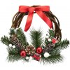 BerryHome Vianočný veniec – prútený s darčekmi a mašľou, 25 cm BerryHome Vianočný veniec – prútený s darčekmi a mašľou, 25 cm