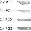 Shesto Modelcraft náhradní čepele 2x NO24 NO2 NO19 NO22 (SH-PKN2705) Shesto Modelcraft náhradní čepele 2x NO24 NO2 NO19 NO22 (SH-PKN2705)