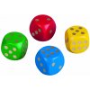Detoa Hrací kostky barevné dřevo 25mm 34 ks