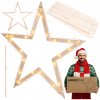 Vianočná závesná hviezda kompaktná ModoStar 114cm prírodná drevená Vianočná závesná hviezda kompaktná ModoStar 114cm prírodná drevená