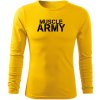 Dragowa Fit-T tričko s dlhým rukávom muscle army žlté Dragowa Fit-T tričko s dlhým rukávom muscle army žlté