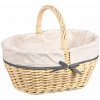Kesper Nákupní košík s textilní vložkou 45 × 34 cm, vrbový světlý (17697) Kesper Nákupní košík s textilní vložkou 45 × 34 cm, vrbový světlý (17697)