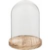 Clayre & Eef Drevený podnos so skleneným krytom - Ø 10*15 cm - Clayre & Eef Clayre & Eef Drevený podnos so skleneným krytom - Ø 10*15 cm - Clayre & Eef
