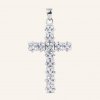 SilveAmo Strieborný prívesok krížik so zirkónmi Crystal Cross P2F.4042