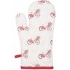 Clayre & Eef Kuchynská bavlnená rukavica Red Bicycle - 16 * 30 cm - Clayre & Eef Clayre & Eef Kuchynská bavlnená rukavica Red Bicycle - 16 * 30 cm - Clayre & Eef