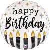 Fóliový balón Happy Birthday tortové sviečky 45cm Fóliový balón Happy Birthday tortové sviečky 45cm