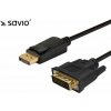 Savio CL-106 video cable adapter 1.8 m DisplayPort DVI Black Savio CL-106 video cable adapter 1.8 m DisplayPort DVI Black
