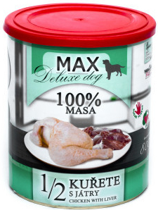 Sokol Falco Max Deluxe dog 1/2 kurčaťa s pečeňou 0,8 kg