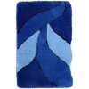 Kúpeľňová predložka, 80 × 50 cm, polyester, modrá, listy Kúpeľňová predložka, 80 × 50 cm, polyester, modrá, listy