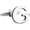 Bubibubi Manžetový gombík strieborné písmeno G Bubibubi Manžetový gombík strieborné písmeno G