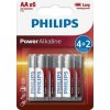 PHILIPS Alkaline AA 6ks LR6P6BP/10 PHILIPS Alkaline AA 6ks LR6P6BP/10