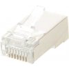 100-pack, Datacom, RJ45, CAT5E, STP, 8p8c, tienený, neskladaný, na lícnu (lanko) 4155 100-pack, Datacom, RJ45, CAT5E, STP, 8p8c, tienený, neskladaný, na lícnu (lanko) 4155