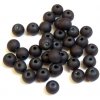 Pogumované sklenené korálky 6mm 1ks čierne (otvor 1mm) Pogumované sklenené korálky 6mm 1ks čierne (otvor 1mm)