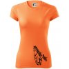 Kôň bežiaci - Dámske Fantasy športové (dresovina) - XS ( Neon mandarine ) Kôň bežiaci - Dámske Fantasy športové (dresovina) - XS ( Neon mandarine )