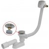 Alcadrain Vaňový sifón 80 cm click/clack s prepadom, chróm A508CKM-80 Alcadrain Vaňový sifón 80 cm click/clack s prepadom, chróm A508CKM-80