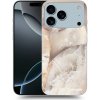 Picasee silikónový čierny obal pre Apple iPhone 17 Pro Max - Cream marble