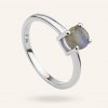 SilveAmo Strieborný prsteň s prírodným labradoritom Vnútorná sila K1LB5003