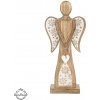Anjel MANGO vločky – drevená dekorácia z mangového dreva a kovu |Symbol pokoja a elegancie Anjel MANGO vločky – drevená dekorácia z mangového dreva a kovu |Symbol pokoja a elegancie