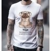 Bullshirt.sk Pánske tričko - Yoga Dog Biela XXL Bullshirt.sk Pánske tričko - Yoga Dog Biela XXL