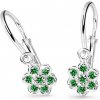 Cutie Jewellery Detské náušnice z bieleho zlata C2746-10-X-2 zelená Cutie Jewellery Detské náušnice z bieleho zlata C2746-10-X-2 zelená