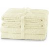 Krémovobiele froté bavlnené uteráky a osušky v súprave 6 ks Amari – Restilo Krémovobiele froté bavlnené uteráky a osušky v súprave 6 ks Amari – Restilo