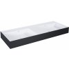 Elita Level umývadlo 120.5x45.5 cm obdĺžnik klasické umývadlo-dvojité biela-čierna RE041461246030 Elita Level umývadlo 120.5x45.5 cm obdĺžnik klasické umývadlo-dvojité biela-čierna RE041461246030