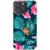 Picasee silikónový prehľadný obal pre Apple iPhone 16 Pro Max - Pink Monstera
