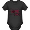 Organické Body pre Bábätká - Dizajn s motívom - Láska a pes - Čierna - 6 - 12 mesiacov - Detské Organické Body pre Bábätká - Dizajn s motívom - Láska a pes - Čierna - 6 - 12 mesiacov - Detské