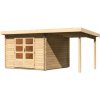 Drevený záhradný domček BASTRUP 5 s prístavkom Lanitplast Drevený záhradný domček BASTRUP 5 s prístavkom Lanitplast