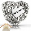 Charms srdce s nápisom mommy pre mamu striebro 925 korálik beads bead Charms srdce s nápisom mommy pre mamu striebro 925 korálik beads bead