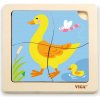 Viga Toys VIGA Handy Drevené puzzle Kačica puzzle 4 diely Viga Toys VIGA Handy Drevené puzzle Kačica puzzle 4 diely